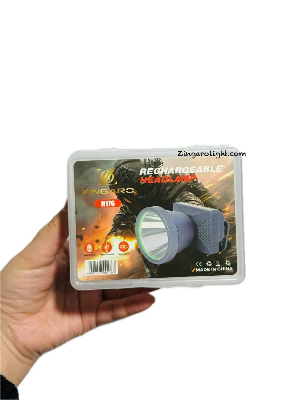 چراغ پیشانی شارژی Zingaro مدل H176 — تصویر ۳