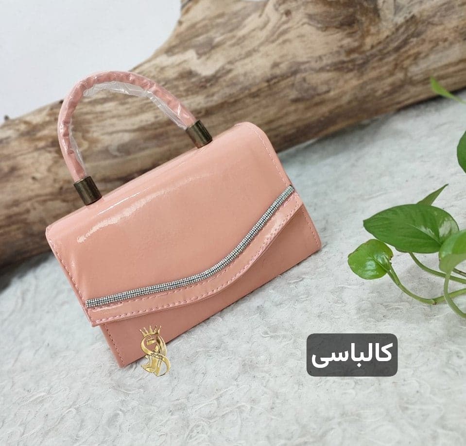 کیف مجلسی ورنی نگینی مدل وفا — تصویر ۵