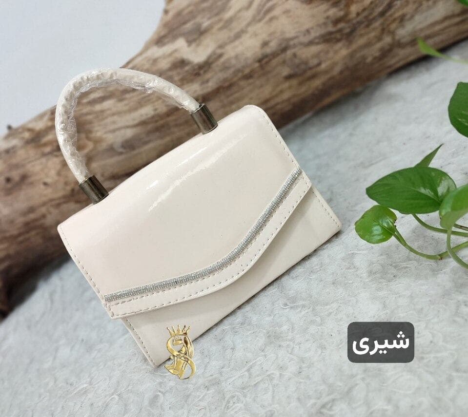 کیف مجلسی ورنی نگینی مدل وفا — تصویر ۳