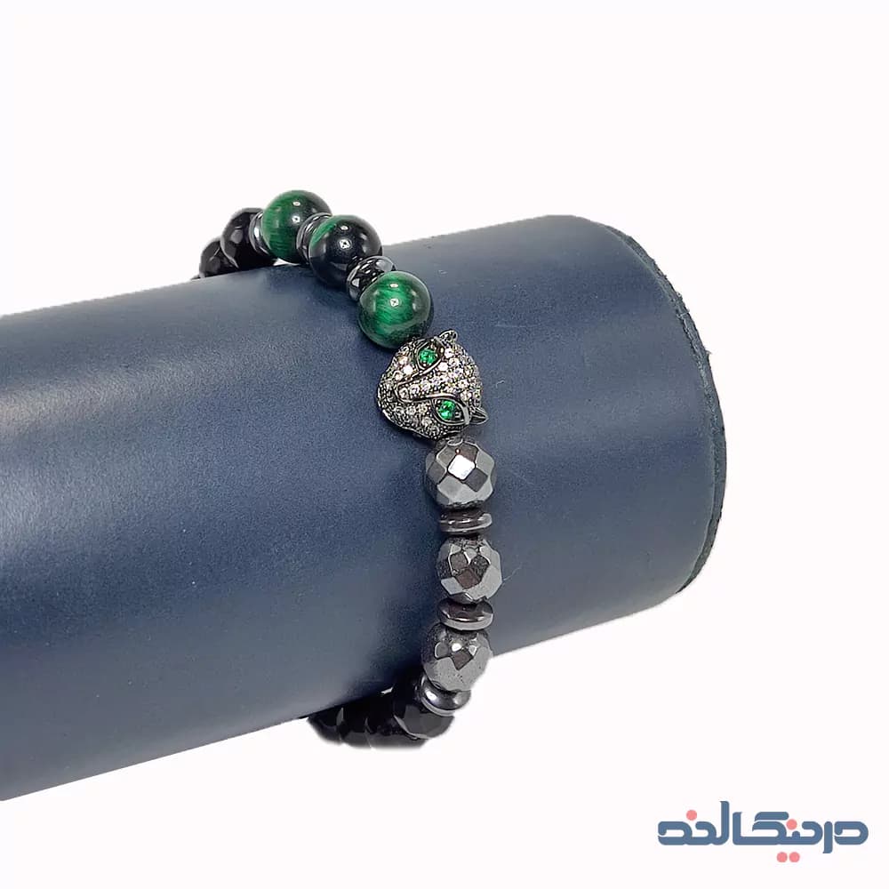 دستبند ببر سواروسکی نگین دار + سنگ تراش اصل — تصویر ۲