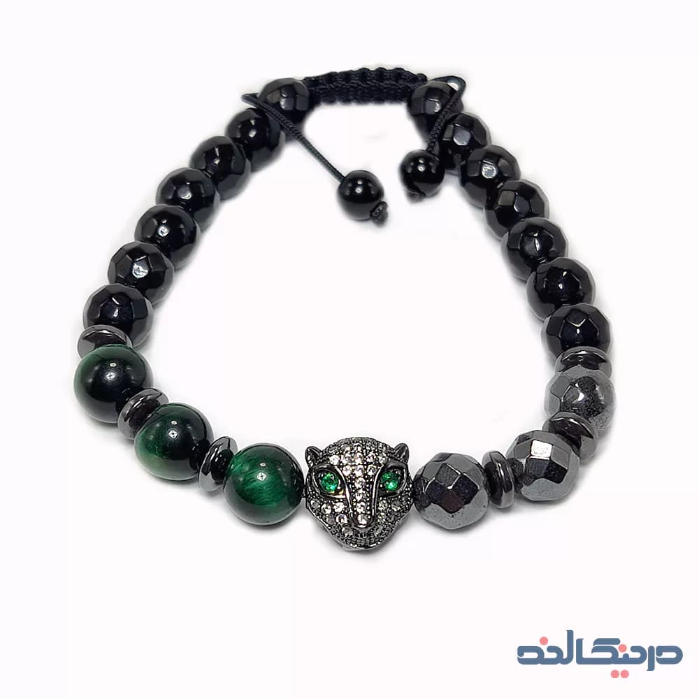 دستبند ببر سواروسکی نگین دار + سنگ تراش اصل — تصویر ۳