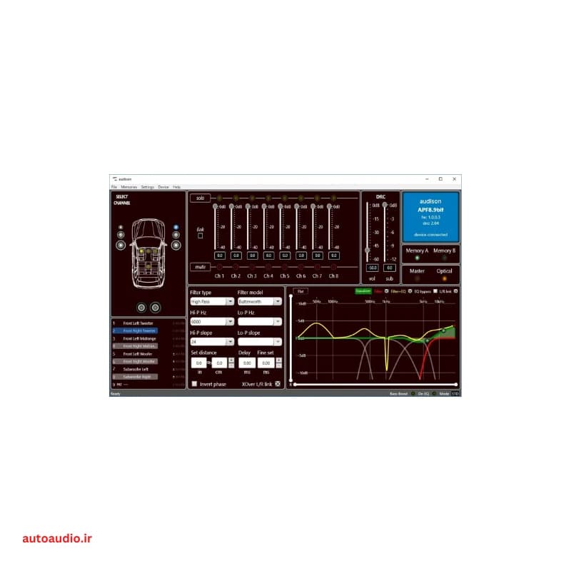 آمپلی فایر اودیسون 8 کانال مدل Audison AP F8.9bit — تصویر ۵