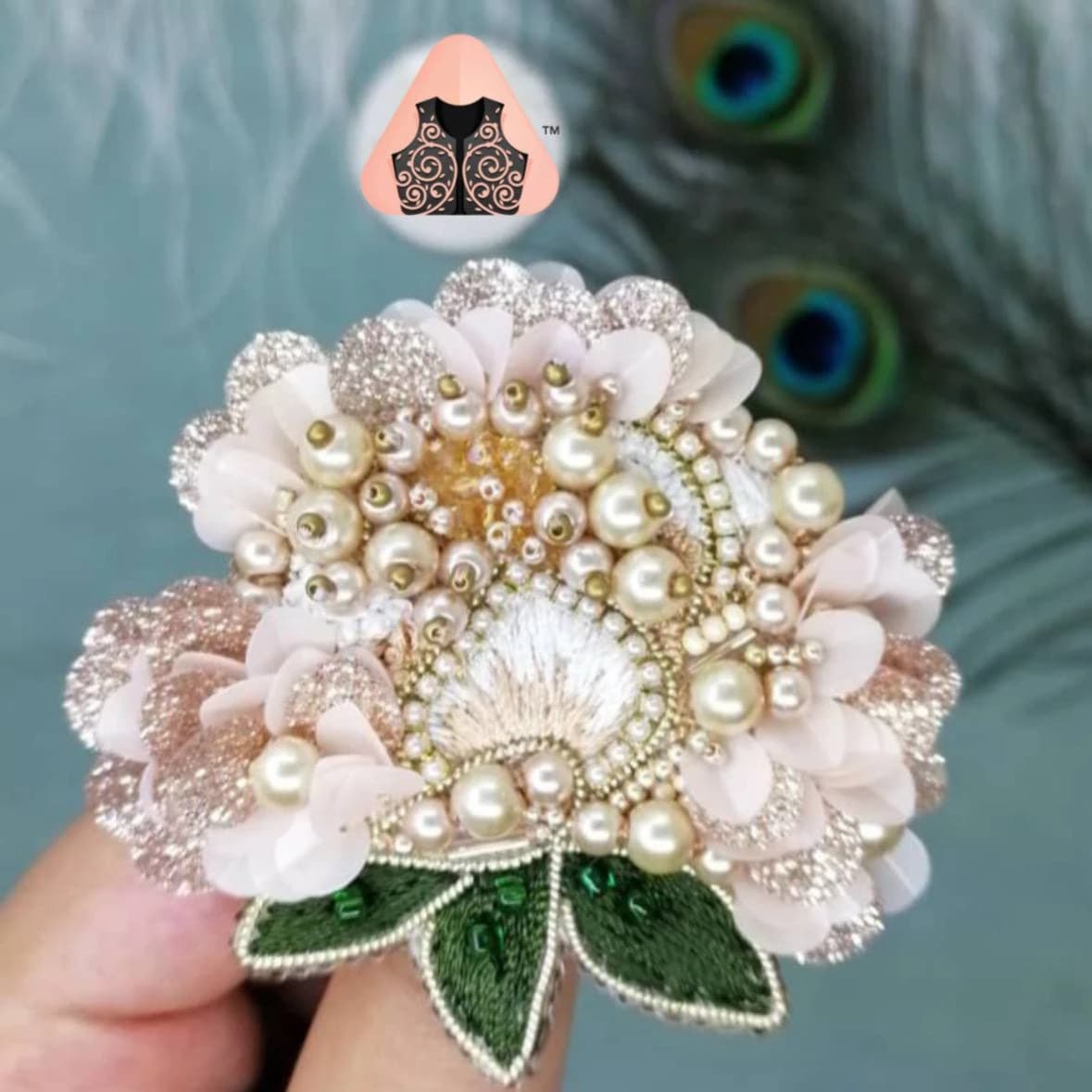 سنجاق سینه طرح گل کد 4107