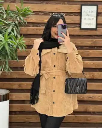 مانتو کمربنددار تبسم — تصویر ۳