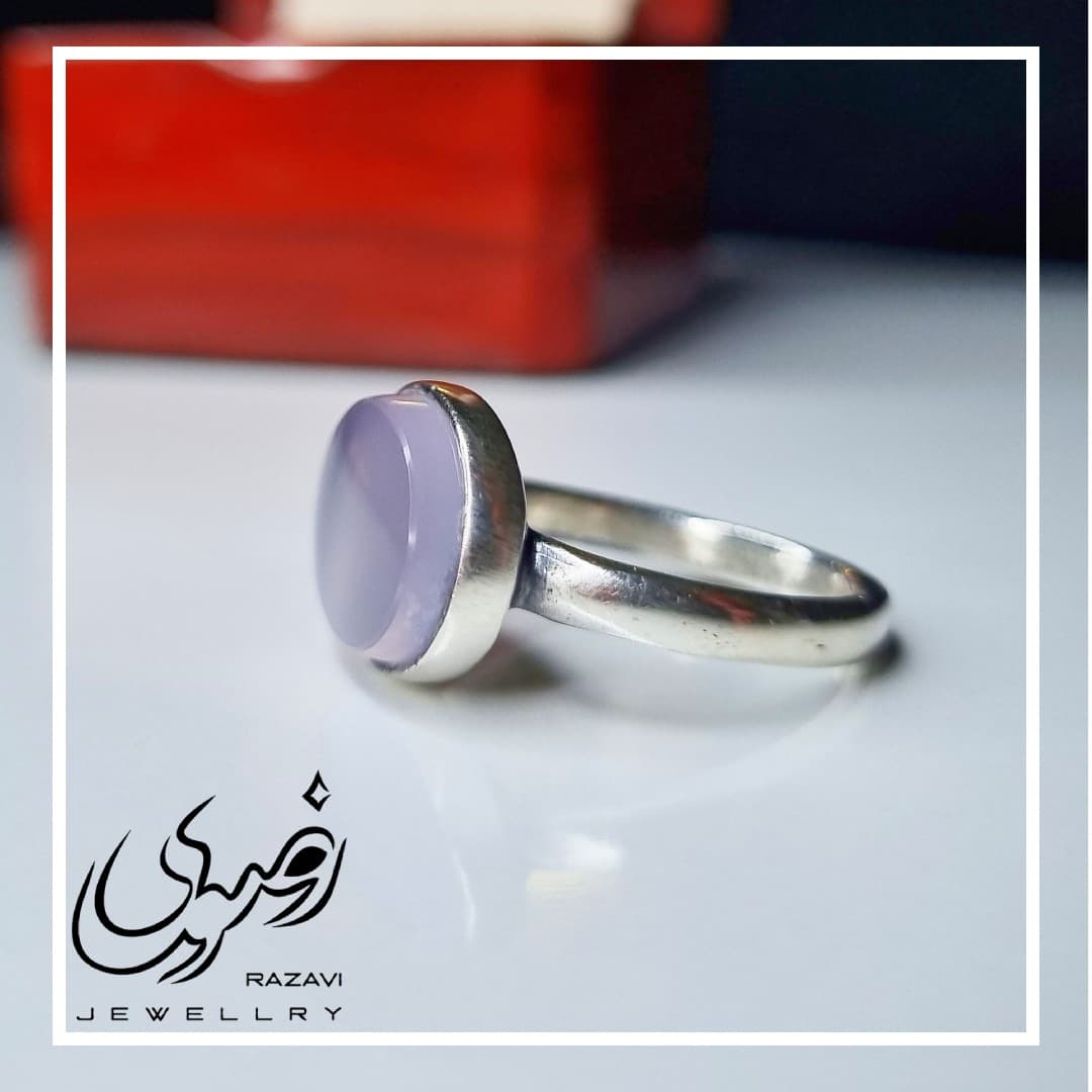 انگشتر نقره مردانه عقیق کبود — تصویر ۲