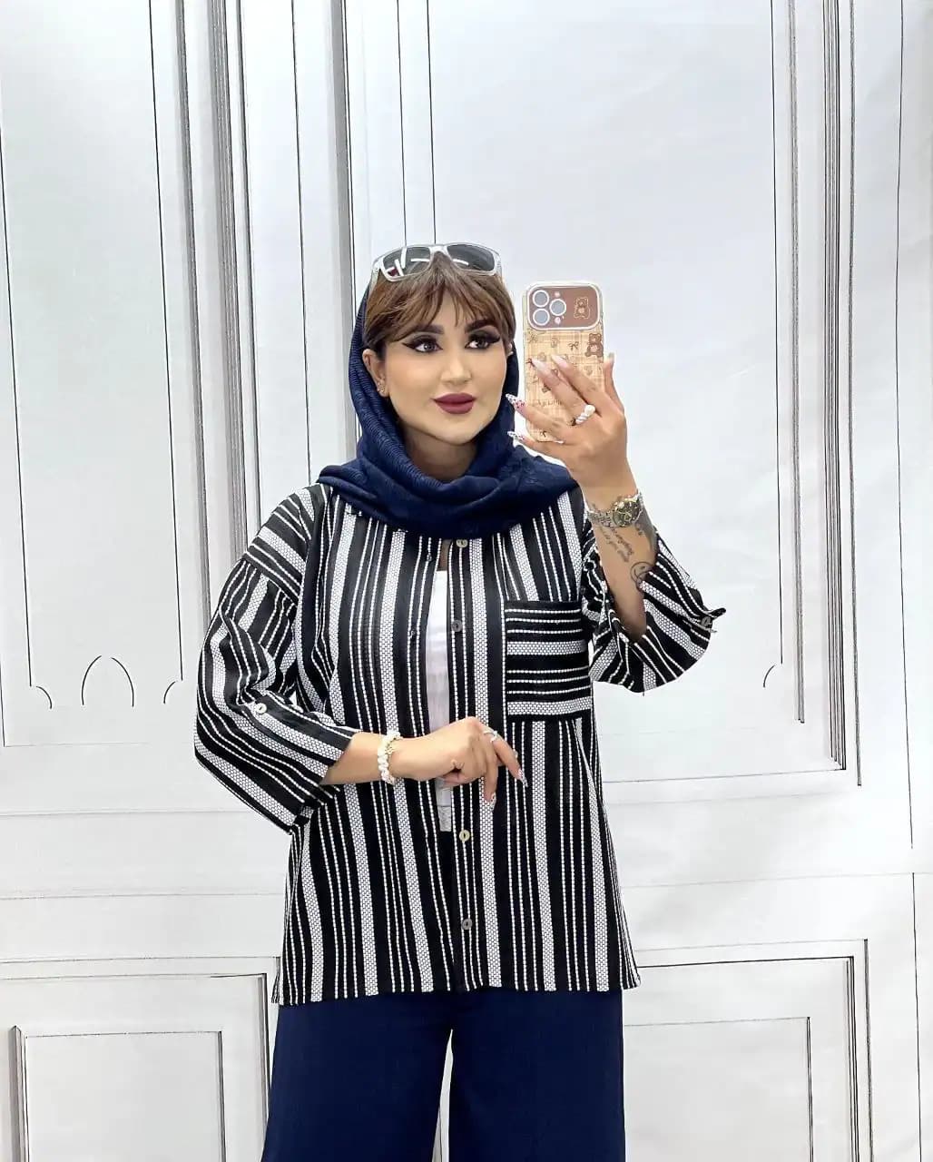 مانتو راه راه شمیم — تصویر ۲
