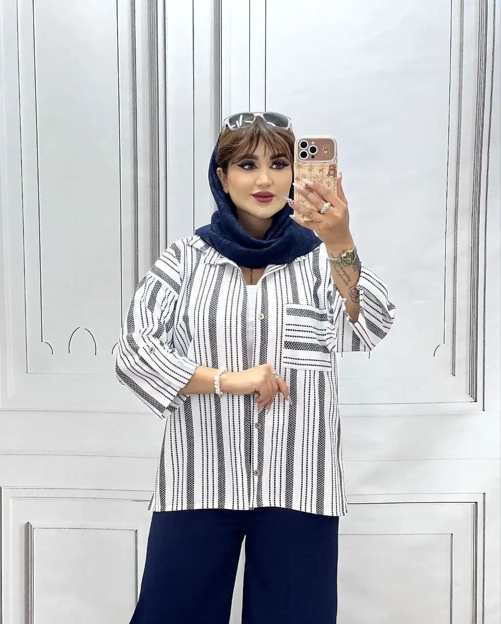 مانتو راه راه شمیم