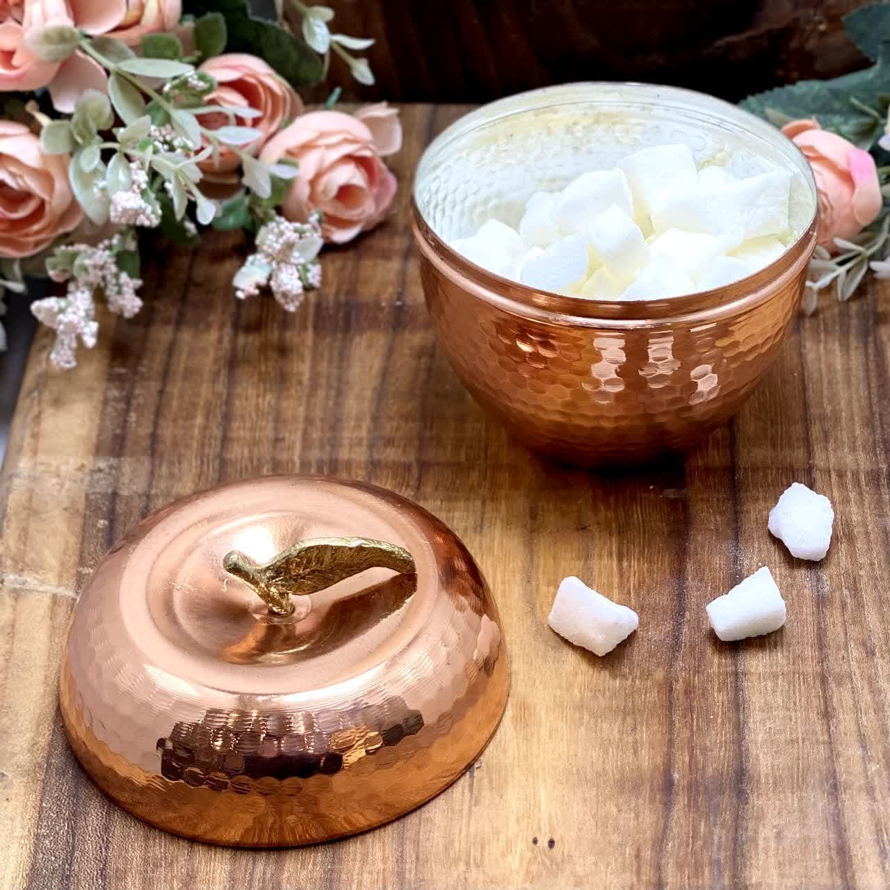 قندان مسی مدل سیب بزرگ(سایز 3/کد 062) — تصویر ۲