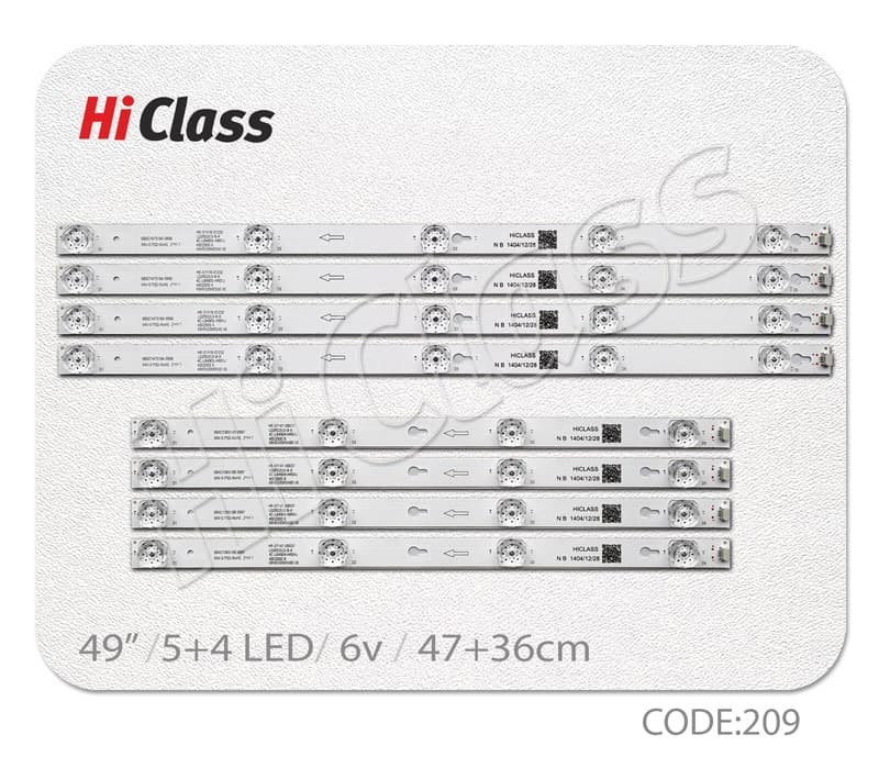 بک لایت تلویزیون تی سی ال 49 اینچ مدل 49D2900 و 49S4900 و 49S4910 و 49PU2S
