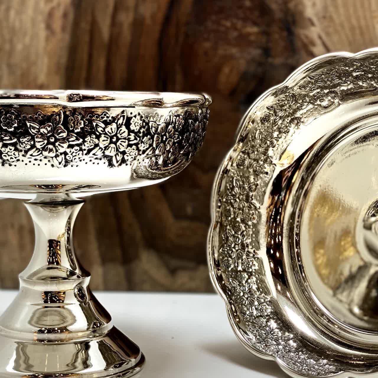 پیاله پایه دار کروم (مدل گلبرگ/کد 1233 ) — تصویر ۳