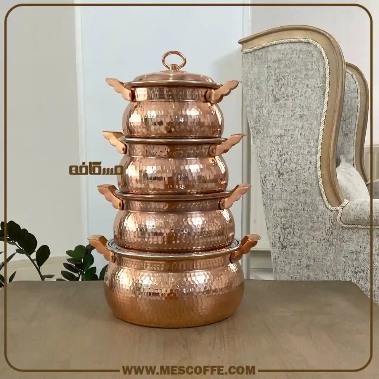 سرویس قابلمه مسی(4تیکه)