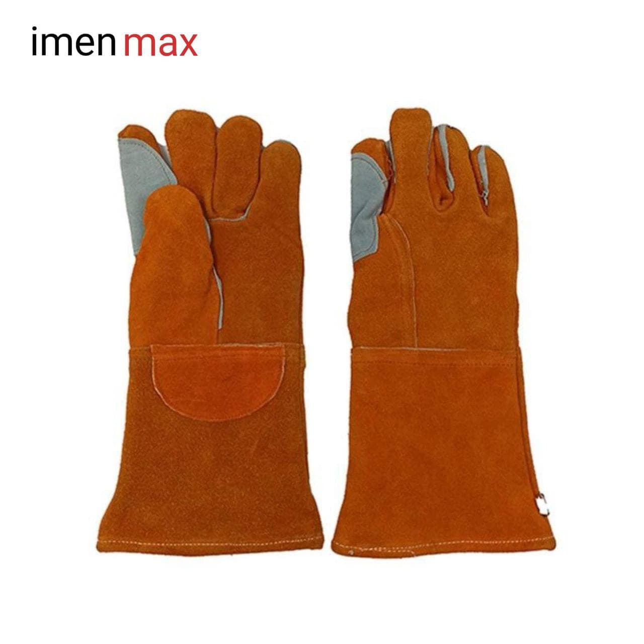 دستکش چرمی هوبارت سیم دوز طرح آمریکایی