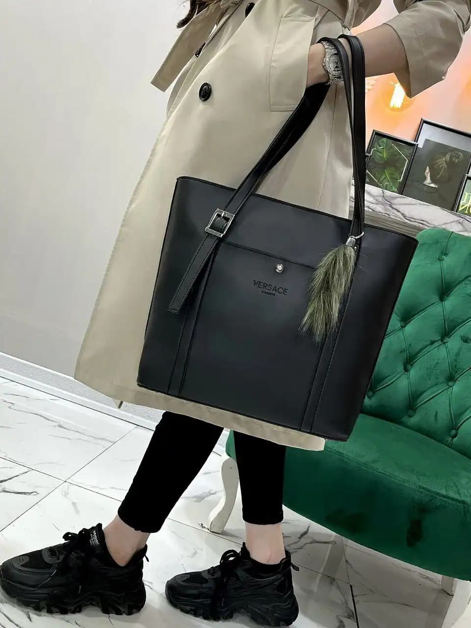کیف بزرگ دانشجویی مدل منگوله ساده — تصویر ۶