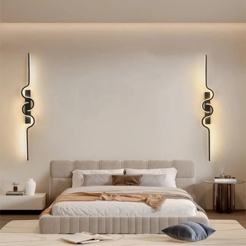 لوستر دیواری مدرن طرح دو موج کد 00459 — تصویر ۴