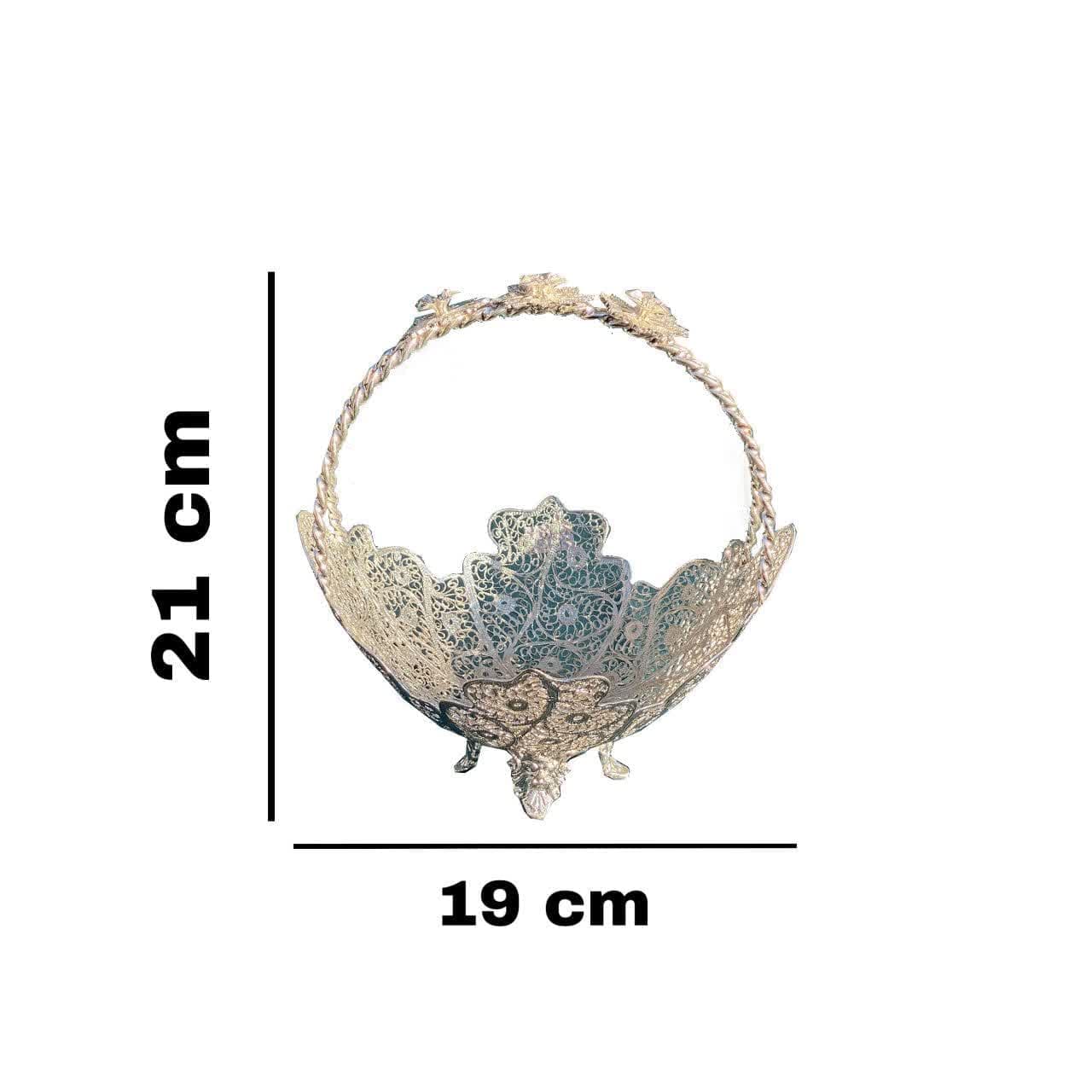 سبد شکلات خوری ملیله کاری(سایز 2) — تصویر ۲