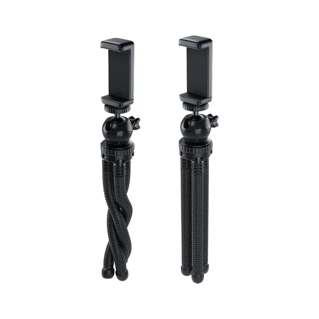 سه پایه موبایل و دوربین با پایه های انعطاف پذیر گرین لاین(GNFLTRIPDBK)Green Lion Flexible Tripod with Foam Grips