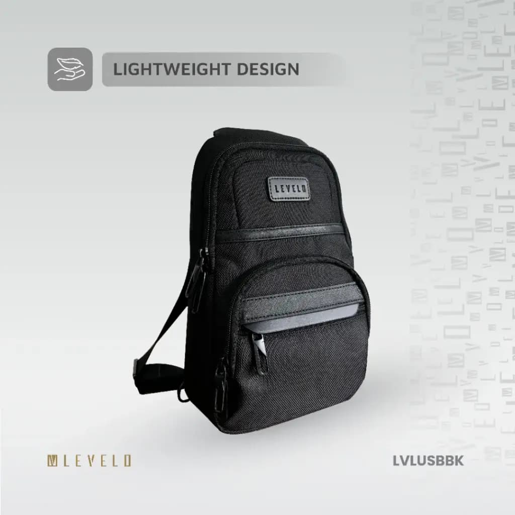 کیف تک بند و کراس بادی Urban لولو(LVLUSBBK)Levelo Urban Sling Bag – Black — تصویر ۴