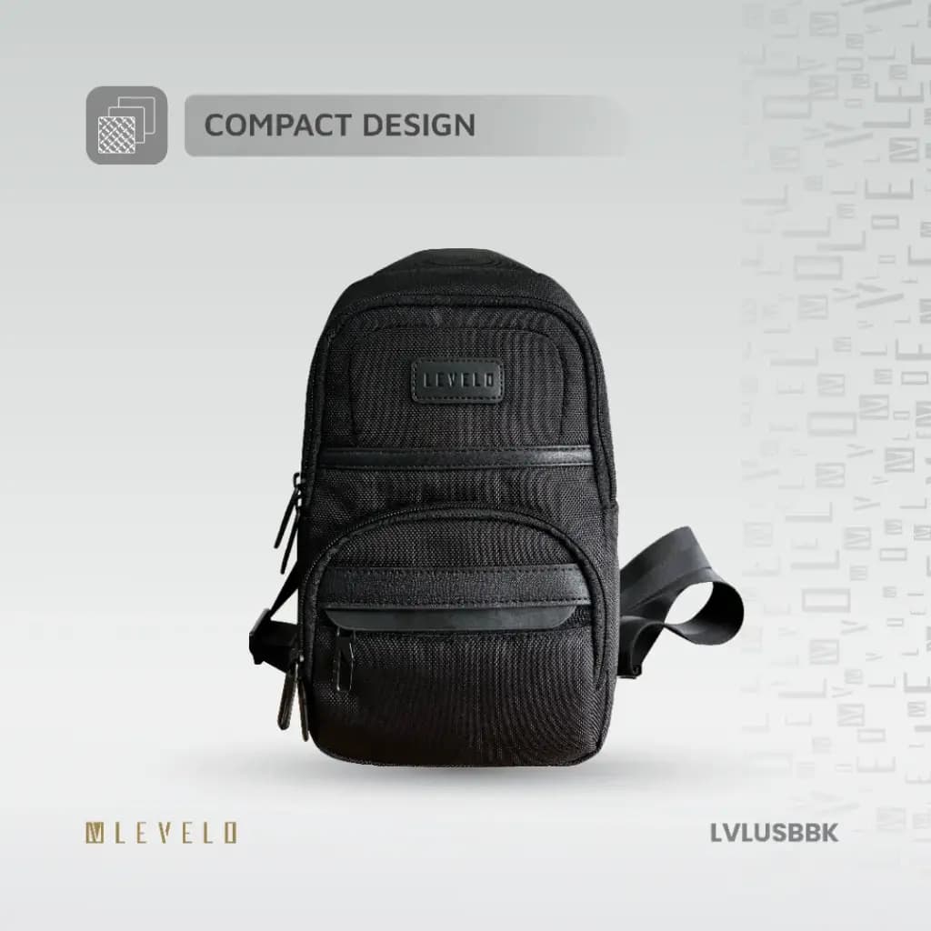 کیف تک بند و کراس بادی Urban لولو(LVLUSBBK)Levelo Urban Sling Bag – Black — تصویر ۵