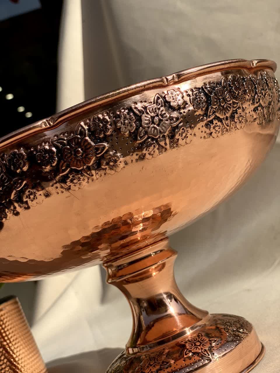 میوه خوری مسی گل دار (مدل گلبرگ نانو/کد 759 ) — تصویر ۳