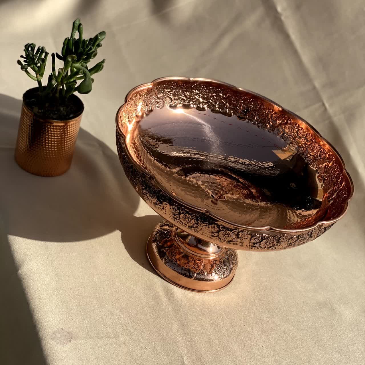میوه خوری مسی گل دار (مدل گلبرگ نانو/کد 759 ) — تصویر ۴