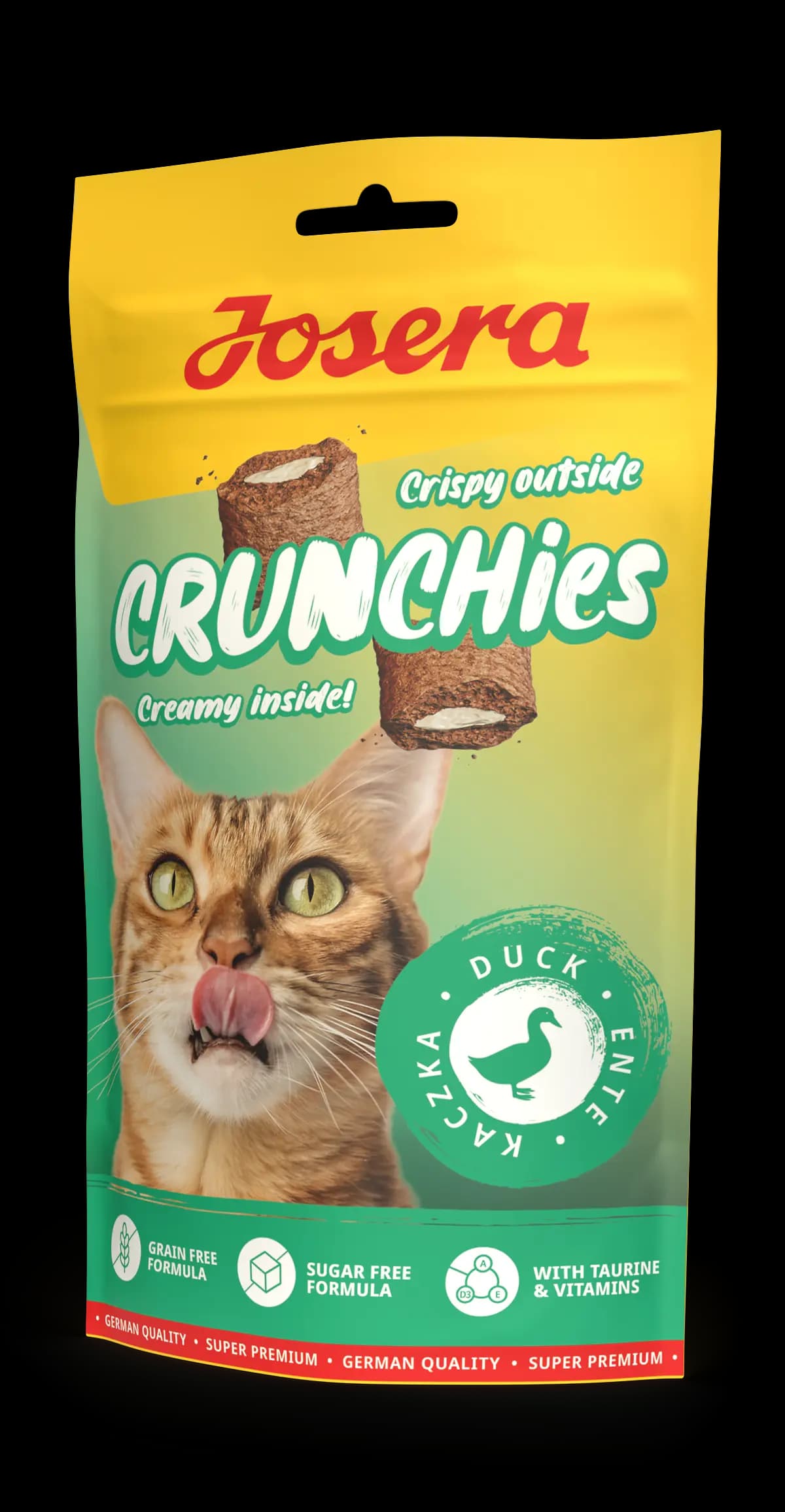 تشویقی گربه جوسرا کرانچیز با طعم اردک Josera Cat Crunchies Duck وزن 60 گرم