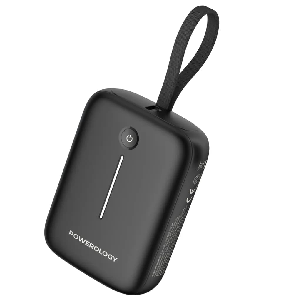 پاوربانک 10 هزار میلی آمپر ساعت همراه با کابل تایپ سی پاورولوژی(PPBCHA66)Powerology 10000mAh Power Bank