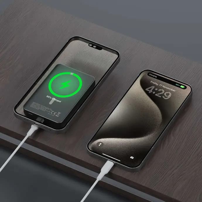 پاوربانک مگسیف 15 واتی 10 هزار میلی آمپر پاورولوژی(PPBCHA34)Powerology 10000 mAh 20W PD & 15W Magsafe Powerbank — تصویر ۲