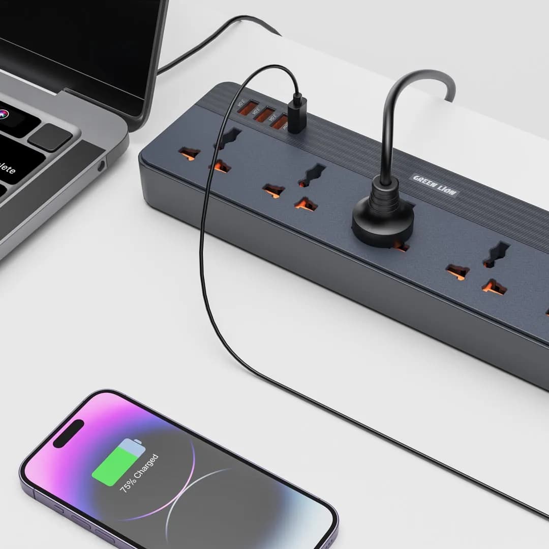 محافظ و چندراهی برق یونورسال GS-250 گرین لاین(GNGS250PS)Green Lion GS-250 Power Socket 2500W – Black — تصویر ۲