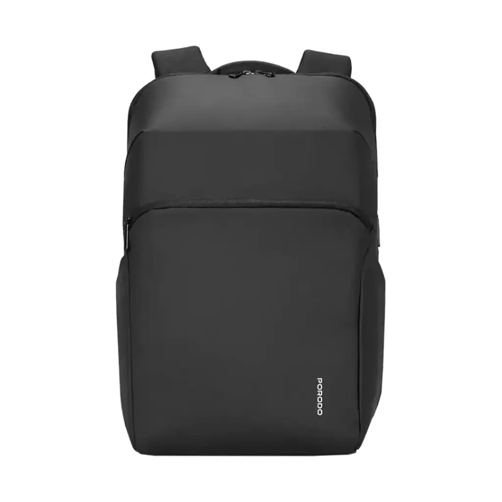 کوله پشتی لپ تاپ ضد آب پرودو( PD-LFST122)Porodo Lifestyle Water-Resistant PU Backpack – Black