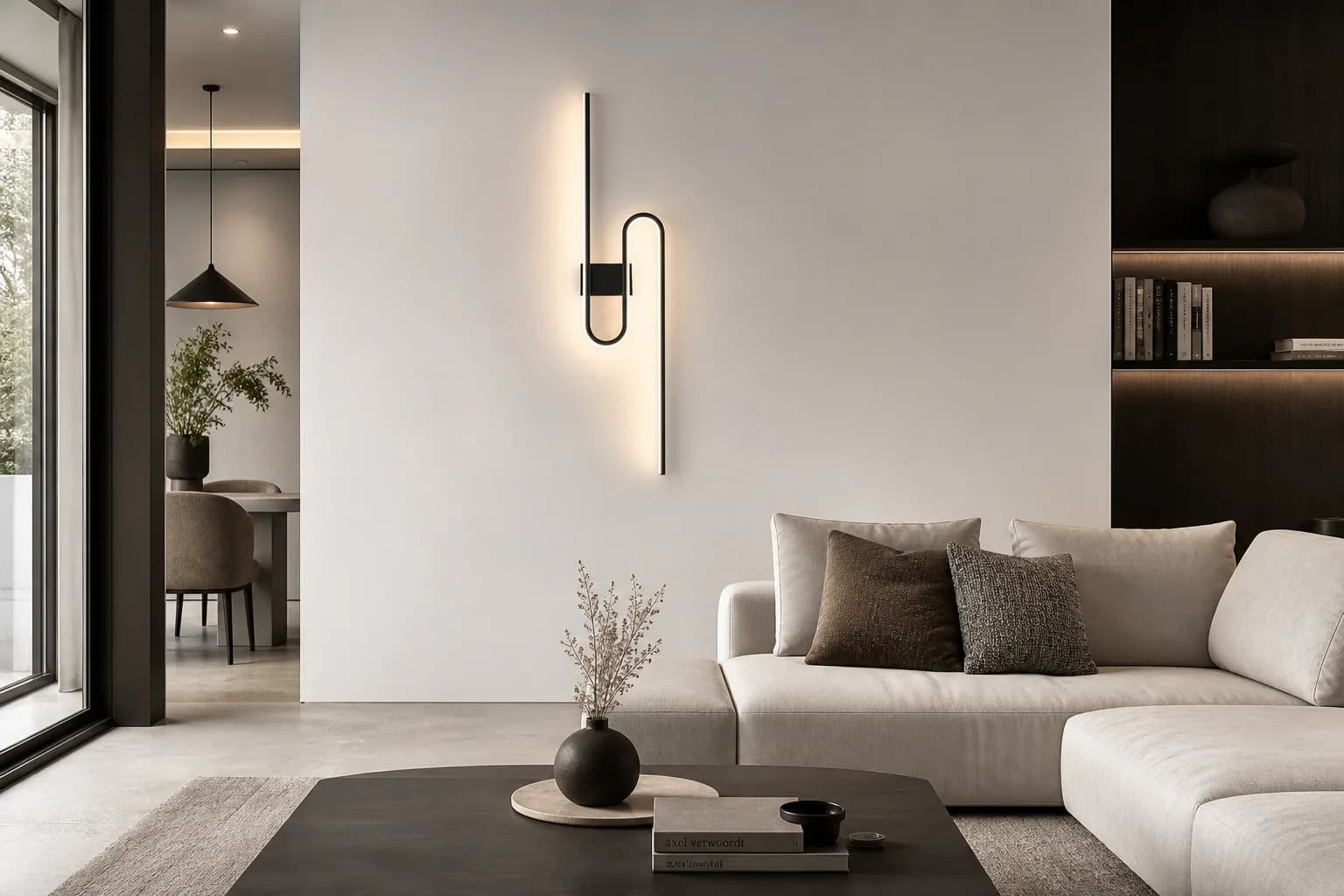 لوستر دیواری طرح مارپیچ ۱۰۰ سانتی 00658 — تصویر ۳