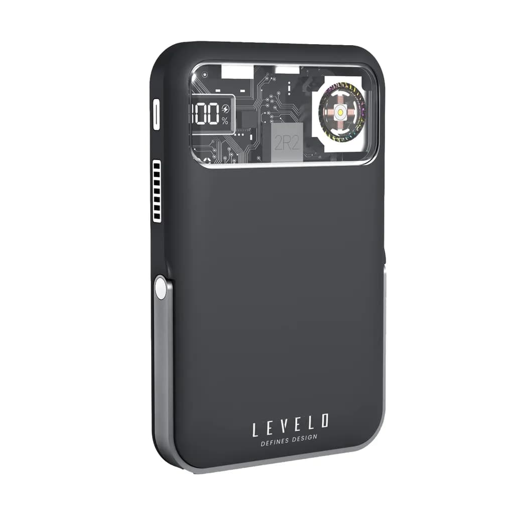 پاوربانک قابل حمل 10 هزار Osaka لولو(LVL-OSAKA)Levelo Osaka Portable 10000mAh Power Bank – Dark Grey
