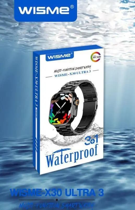 ساعت هوشمند ویسمی مدل WISME-X30 ULTRA 3 دارای سه بند و استاندارد ضد آب — تصویر ۳