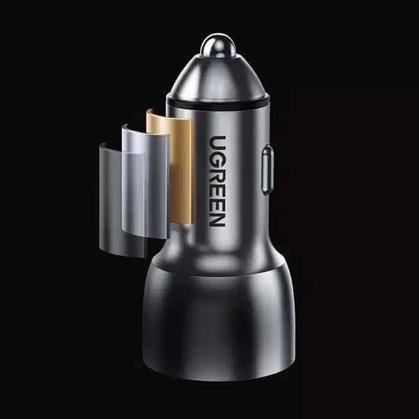 شارژر فندکی 52.5 وات با دو پورت USB-C و USB-A یوگرین مدل CD213 — تصویر ۵