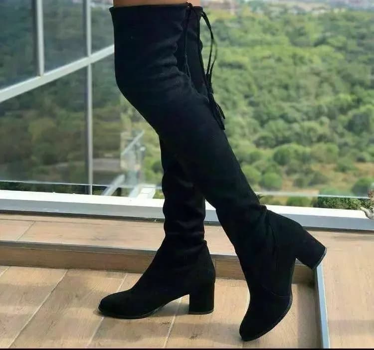 بوت بلند بالا زانو زنانه کد 6452