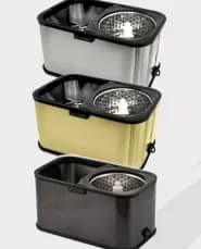 سطل و تی چرخشی WS طرح تمام استیل نگیر کد SS20