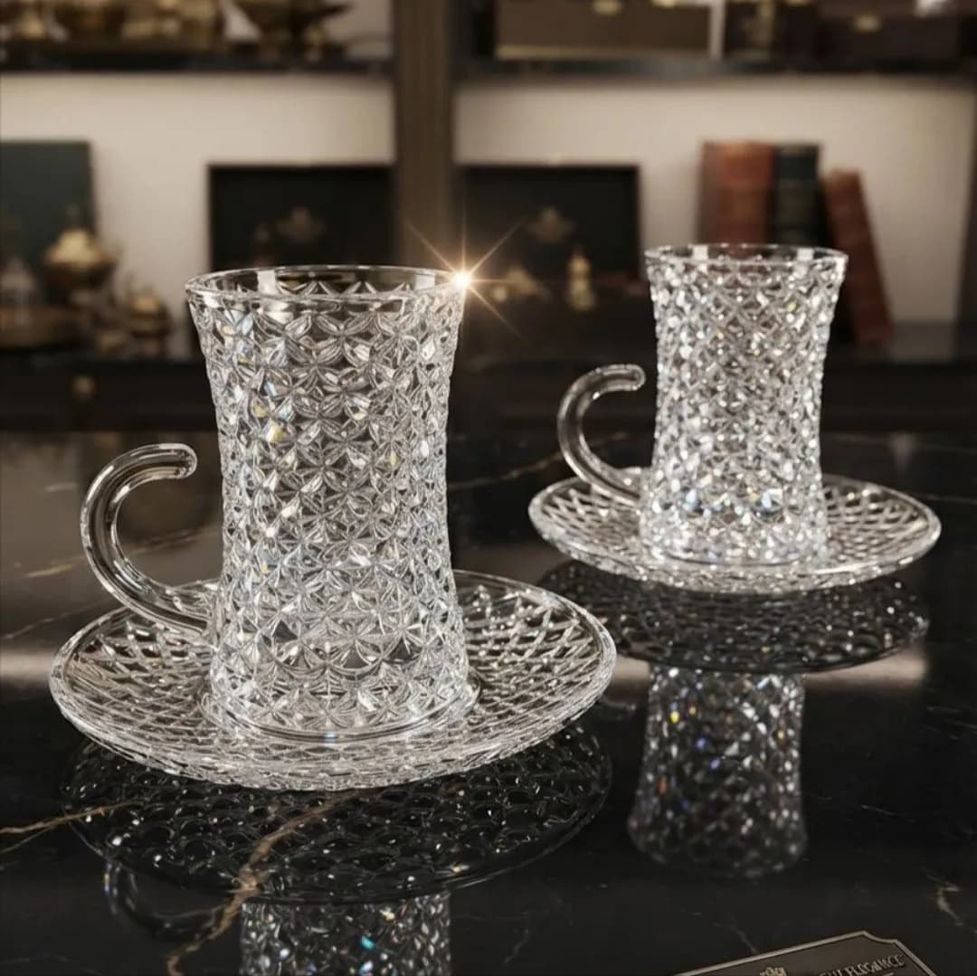 فنجان و نعلبکی کمر باریک دلی Deli مدل tcf415C