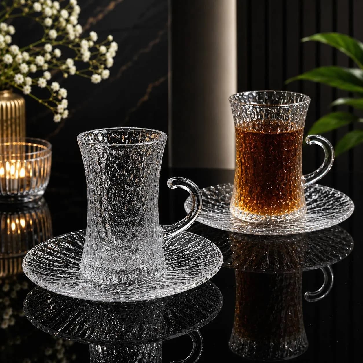 فنجان و نعلبکی کمر باریک دلی Deli مدل tcf415A