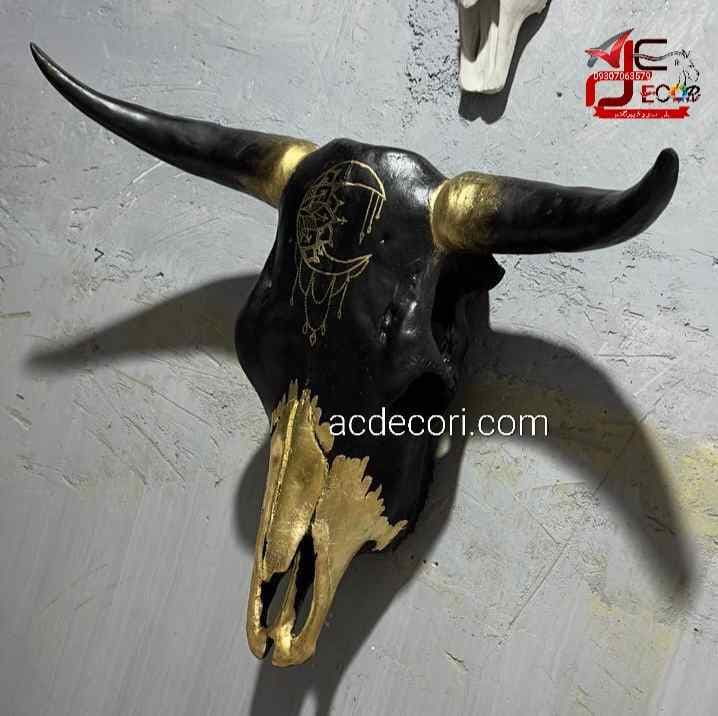 دیوارکوب حیوانات طرح جمجمه نگینی — تصویر ۵