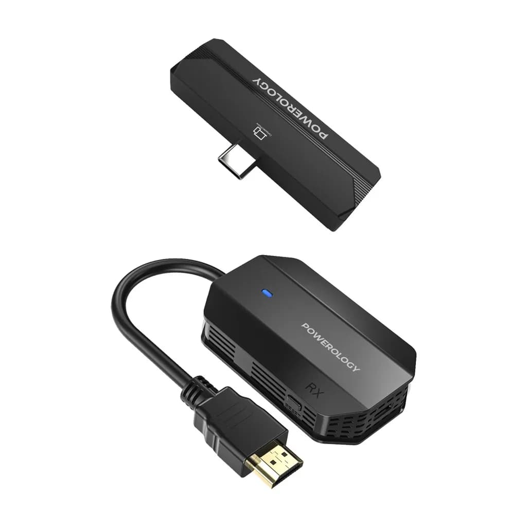 دانگل انتقال تصویر بی سیم پاورولوژی (PHDMAC)Powerology Wireless HDMI Type-C Adapter Audio & Video — تصویر ۳