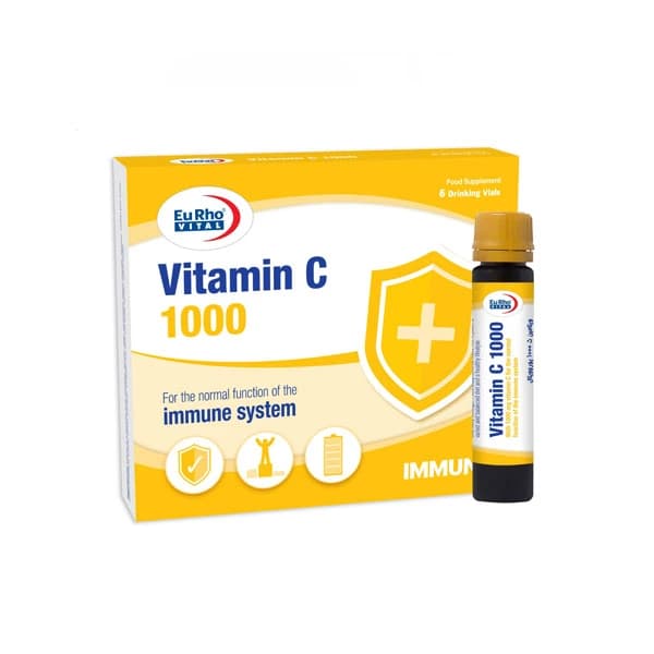 ویال خوراکی ویتامین C 1000 میلی گرم یوروویتال 6 عدد | تقویت ایمنی بدن