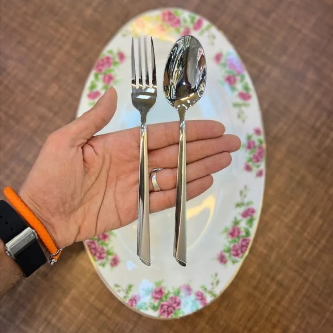 سرویس قاشق و چنگال یونیک 24 نفره 144 پارچه مدل ناخنی