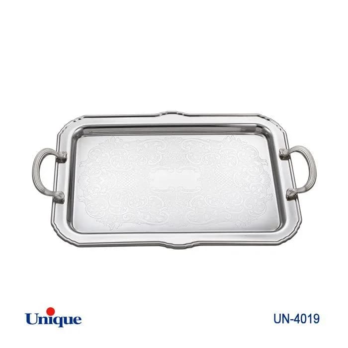 سینی استیل یک میل یونیک Unique بدون پایه کوچک کد UN-4019