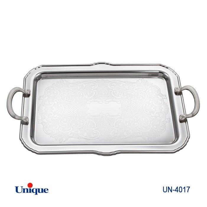 سینی استیل یک میل یونیک Unique بدون پایه بزرگ کد UN-4017 — تصویر ۲