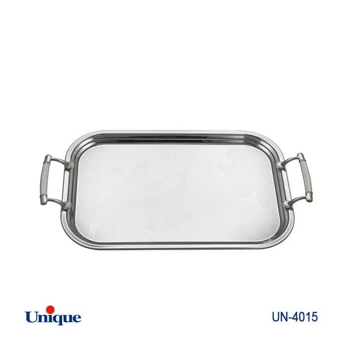 سینی استیل یک میل یونیک Unique بدون پایه کوچک کد UN-4015