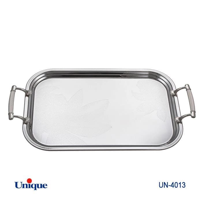 سینی استیل یک میل یونیک Unique بدون پایه بزرگ کد UN-4013 — تصویر ۲
