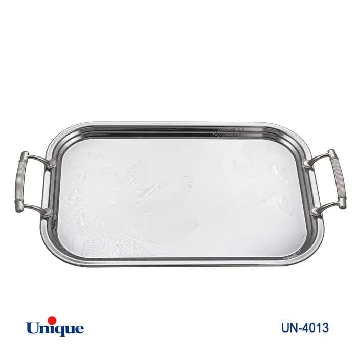 سینی استیل یک میل یونیک Unique بدون پایه بزرگ کد UN-4013