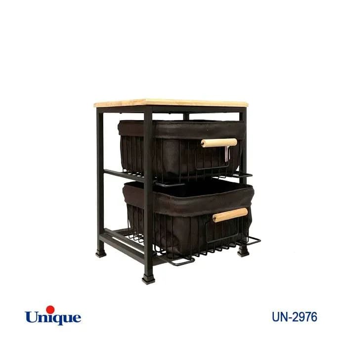 سبد سیب زمینی و پیاز 2 طبقه یونیک Unique کشویی کد UN-2976