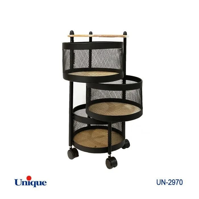 سبد سیب زمینی و پیاز 3 طبقه یونیک Unique توری گرد کد UN-2970