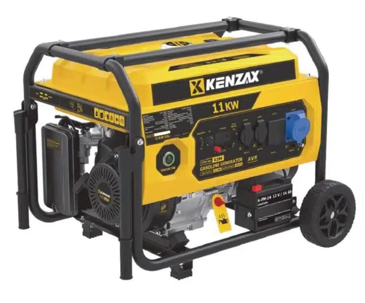 موتور برق بنزینی کنزاکس 11 کیلو وات مدل 6194 تک فاز استارتی ریموت دار چرخ دار