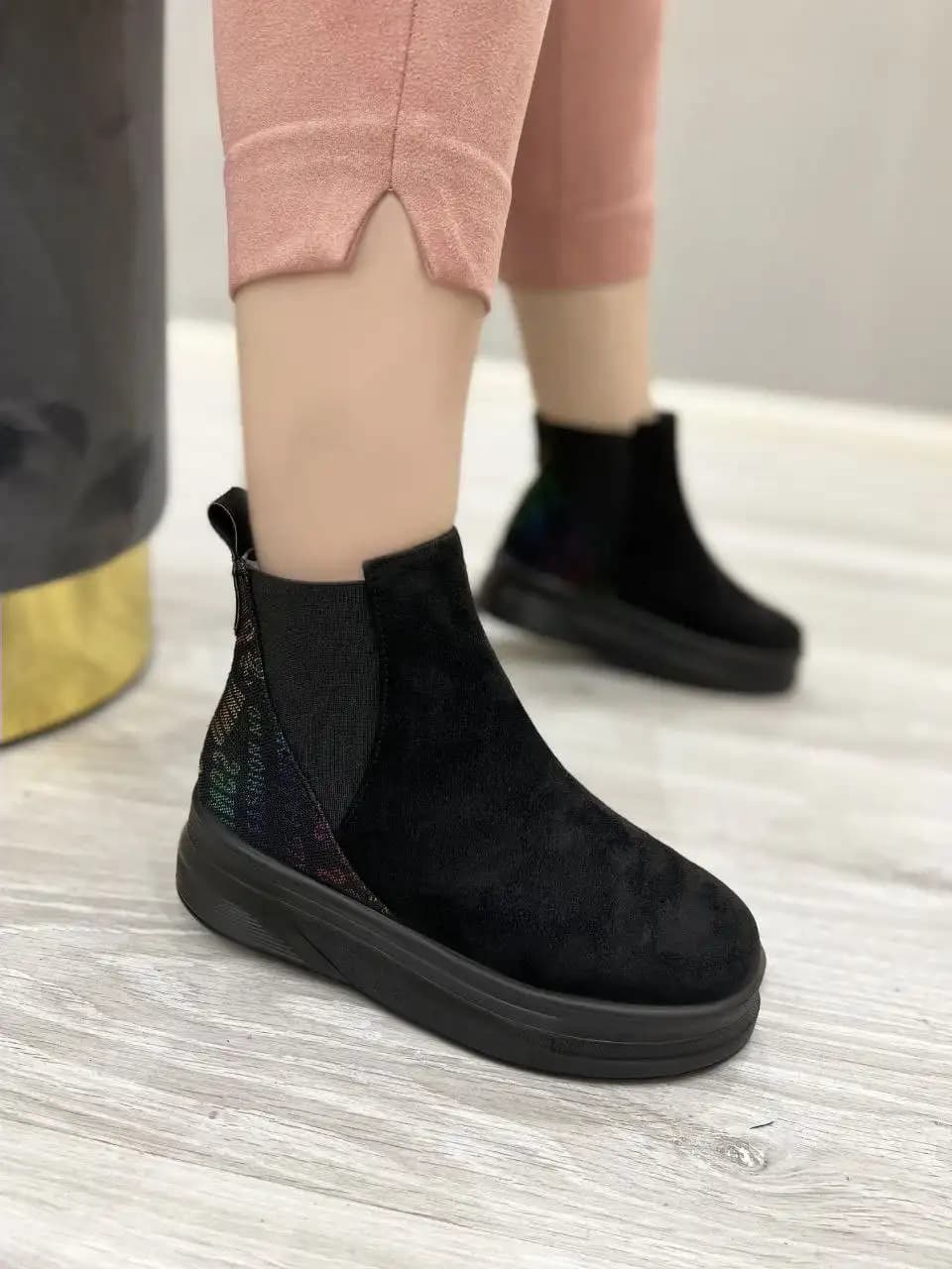 نیم بوت ساقدار زنانه کد 6254